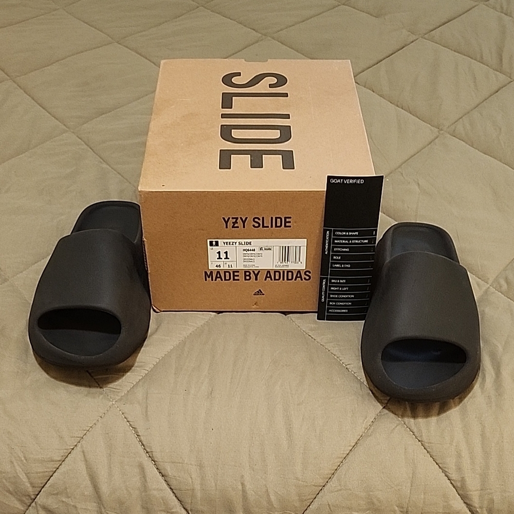 Goat Verified Adidas YZY Slide in Dark Gray